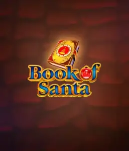 Experience the festive spirit with the Book of Santa game by Endorphina, showcasing an ornate golden book adorned with Santa's iconic seal. This image evokes the magic and mystery of Christmas, set against a softly glowing red background. Ideal for those who love Christmas-themed slots, offering a captivating gaming experience. 